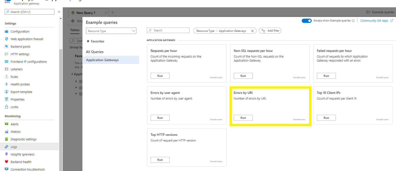 Application Gateway Logs